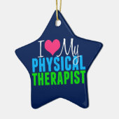 I Liebe meiner PT Physikalische Therapie Keramik Ornament (Links)
