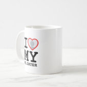 I Liebe meiner Tochter | Vatertag-Foto Kaffeetasse (Vorderseite Links)