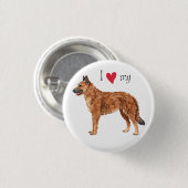 I Liebe meines belgischen Laekenois Button (Vorne & Hinten)