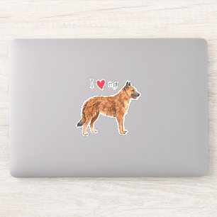 I Liebe meines belgischen Laekenois Vinyl Sticker