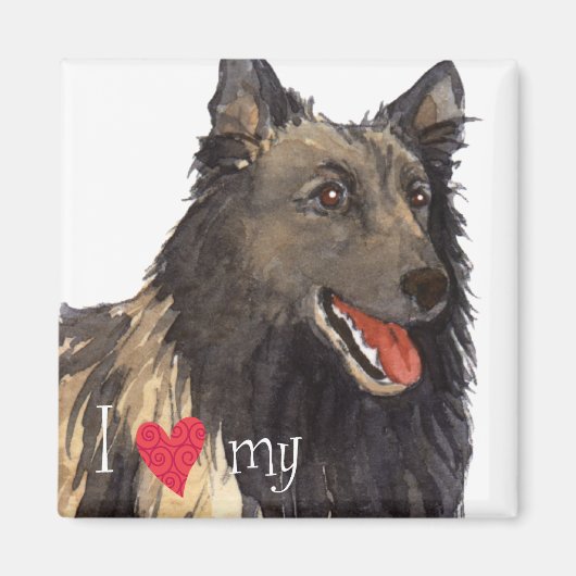 I Liebe meines belgischen Tervuren Magnet (Vorne)