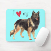 I Liebe meines belgischen Tervuren Mousepad (Mit Mouse)