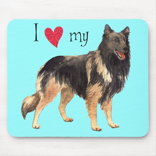 I Liebe meines belgischen Tervuren Mousepad (Vorne)