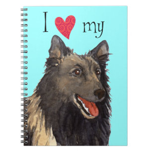 I Liebe meines belgischen Tervuren Notizblock