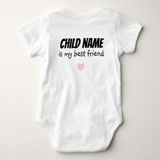 i Liebe meines Big Sister doppelseitiges Foto und Baby Strampler (Rückseite)