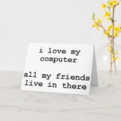 i Liebe meines Computers Karte (Gelbe Blume)