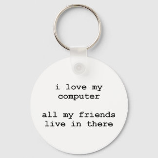 i Liebe meines Computers Schlüsselanhänger