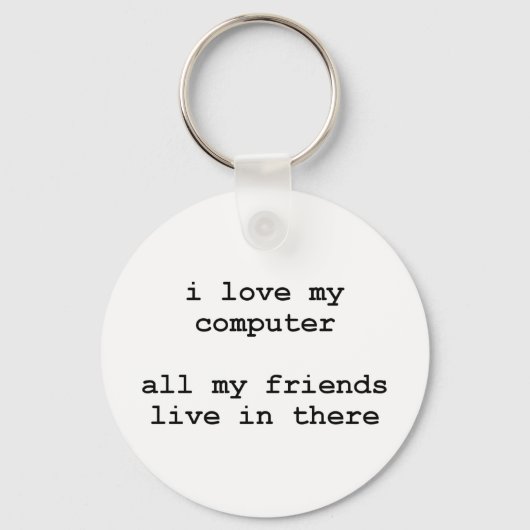 i Liebe meines Computers Schlüsselanhänger (Vorderseite)