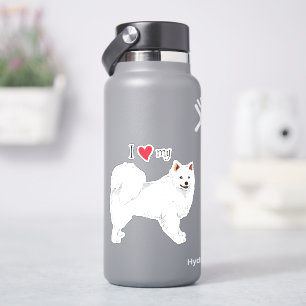 I Liebe meines Eskie-Vinyl-Aufklebers Aufkleber