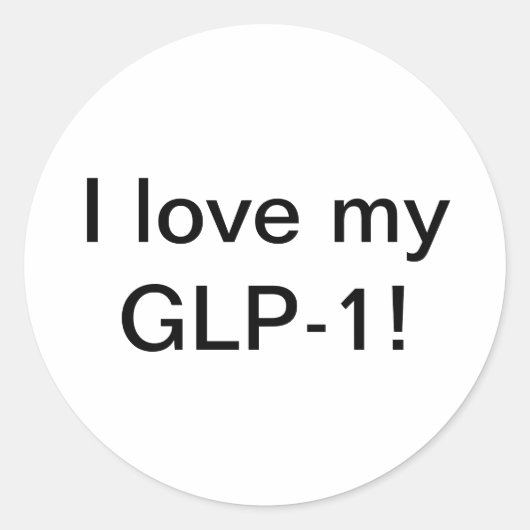 I Liebe meines GLP-1 Runder Aufkleber (Vorderseite)