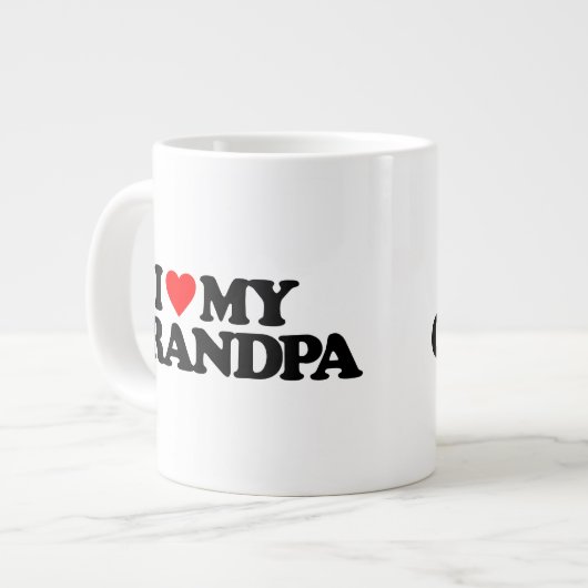 I LIEBE MEINES GRANDPA Jumbo-Tasse (Vorderseite Links)