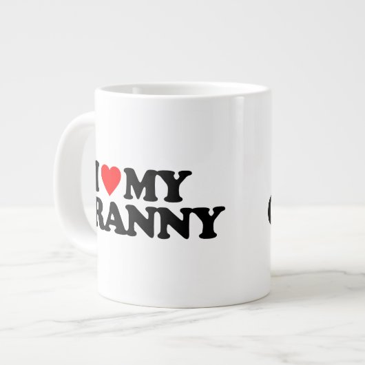 I LIEBE MEINES GRANDS Jumbo-Tasse (Vorderseite Links)