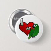 I Liebe meines Hahns Macaw Button (Vorne & Hinten)