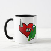 I Liebe meines Hahns Macaw Tasse (Links)