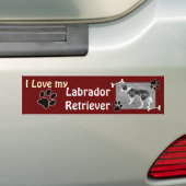 I Liebe meines Labrador Retriever Autoaufklebers Autoaufkleber (Auf Auto)