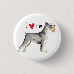 I Liebe meines Miniatur-Schnauzer Button