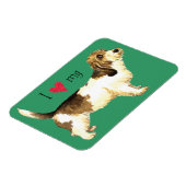 I Liebe meines PBGV Magnet (Linke Seite)