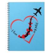 I. Liebe meines Piloten, Herzens, Luftfahrt, Flugz Notizblock (Vorderseite)