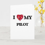 I Liebe meines Pilotprogramms Karte (Gelbe Blume)