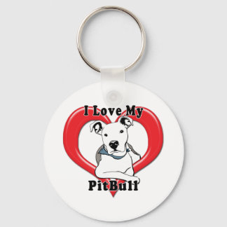 I Liebe meines PitBull-Logos Schlüsselanhänger