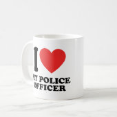 I Liebe meines Polizeibeamten Kaffeetasse (Vorderseite Links)