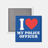 I Liebe meines Polizeibeamten Magnet (Vorderseite/Rückseite)