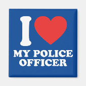 I Liebe meines Polizeibeamten Magnet (Vorne)