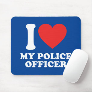 I Liebe meines Polizeibeamten Mousepad