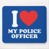 I Liebe meines Polizeibeamten Mousepad (Vorne)