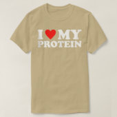 I Liebe meines Protein Workout-Fitnessstudios I He T-Shirt (Design vorne)
