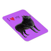 I Liebe meines Schipperke Magnet (Rechte Seite)