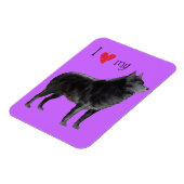 I Liebe meines Schipperke Magnet (Linke Seite)