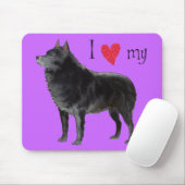 I Liebe meines Schipperke Mousepad (Mit Mouse)