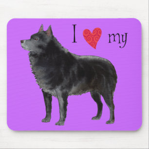 I Liebe meines Schipperke Mousepad