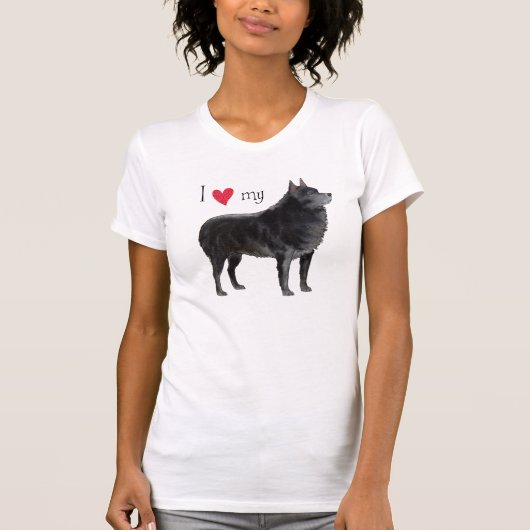 I Liebe meines Schipperke T-Shirt (Vorderseite)