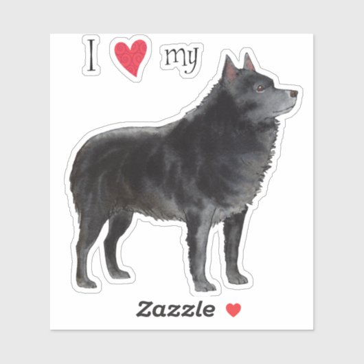 I Liebe meines Schipperke Vinyl Sticker (Blatt)