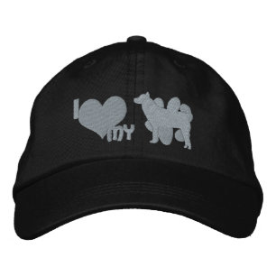 I Liebe meines Shiba Inu Monochroms Bestickte Baseballkappe
