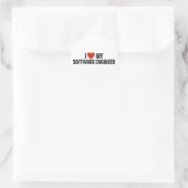 I. Liebe meines Software-Engineers Runder Aufkleber (Tasche)