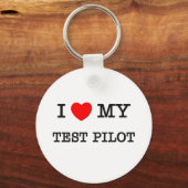 I Liebe meines TESTPILOTS Schlüsselanhänger (Vorderseite)