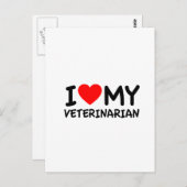 I Liebe meines Tierarztes Postkarte (Vorne/Hinten)