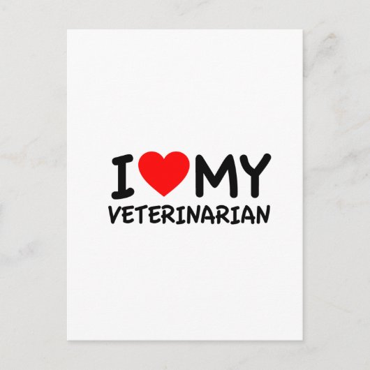 I Liebe meines Tierarztes Postkarte (Vorderseite)