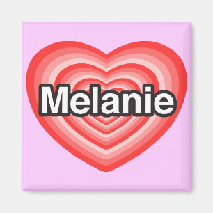 I Liebe Melanie. Liebe I Sie Melanie. Herz Magnet