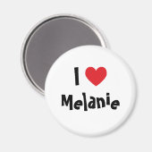 I Liebe Melanie Magnet (Vorderseite/Rückseite)