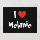 I Liebe Melanie Postkarte (Vorderseite)