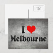 I Liebe Melbourne, Australien Postkarte (Vorne/Hinten)