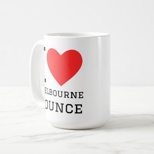 I Liebe Melbourne bounce Kaffeetasse (Vorderseite Links)