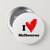 I Liebe Melbourne Button (Vorne & Hinten)
