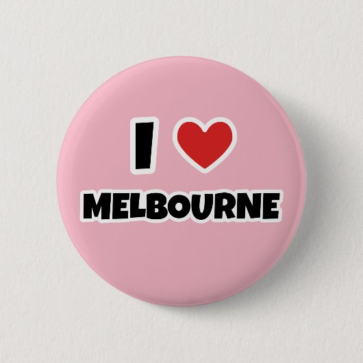 I Liebe Melbourne Button (Vorderseite)