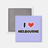 I Liebe Melbourne Magnet (Vorderseite/Rückseite)