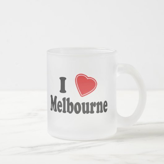 I Liebe Melbourne Mattglastasse (Rechts)